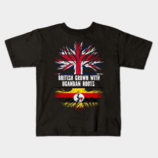 British Grown with Ugandan Roots UK Flag England Britain Union Jack Kids T-Shirt